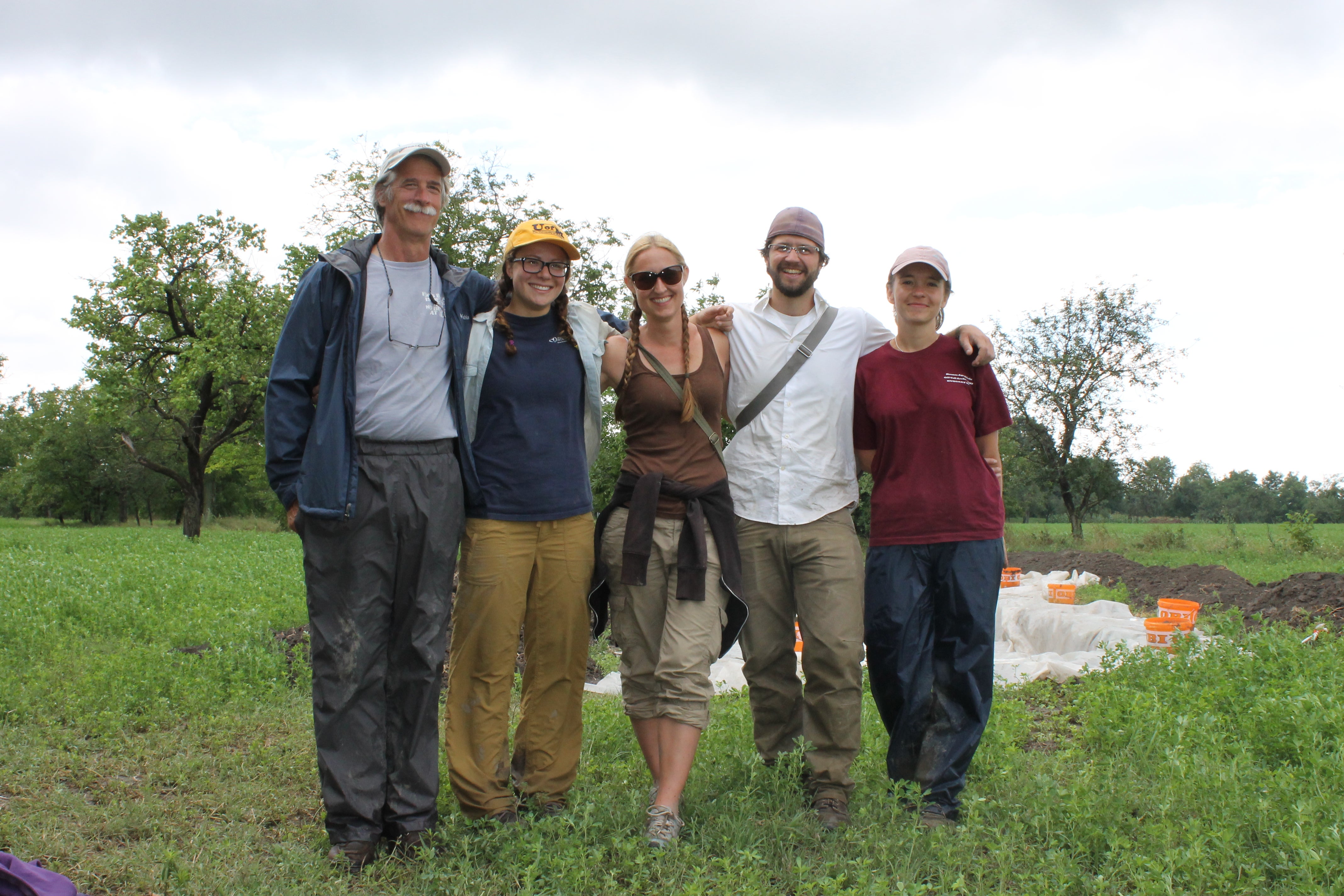 Members of the BAKOTA and Pecica projects at the site of Békés Jégvermi-kert in Hungary.