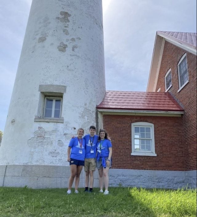 volunteer lighthouse keepers by Tawas Lighthouse