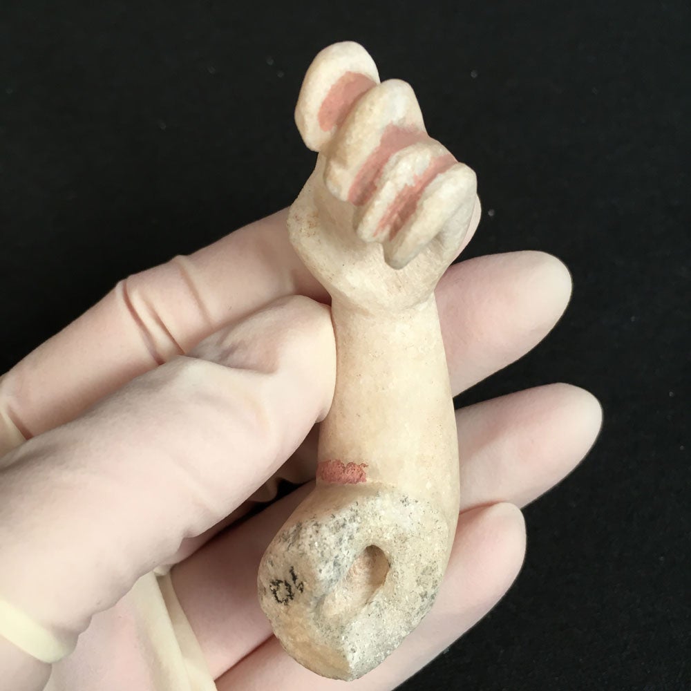 small terracotta hand and arm