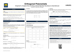 Orthogonal Polynomials Poster