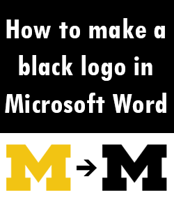 How to make a black logo in Microsoft Word (pdf)