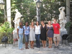 Ruth with UMICH students in Cuba, 2011