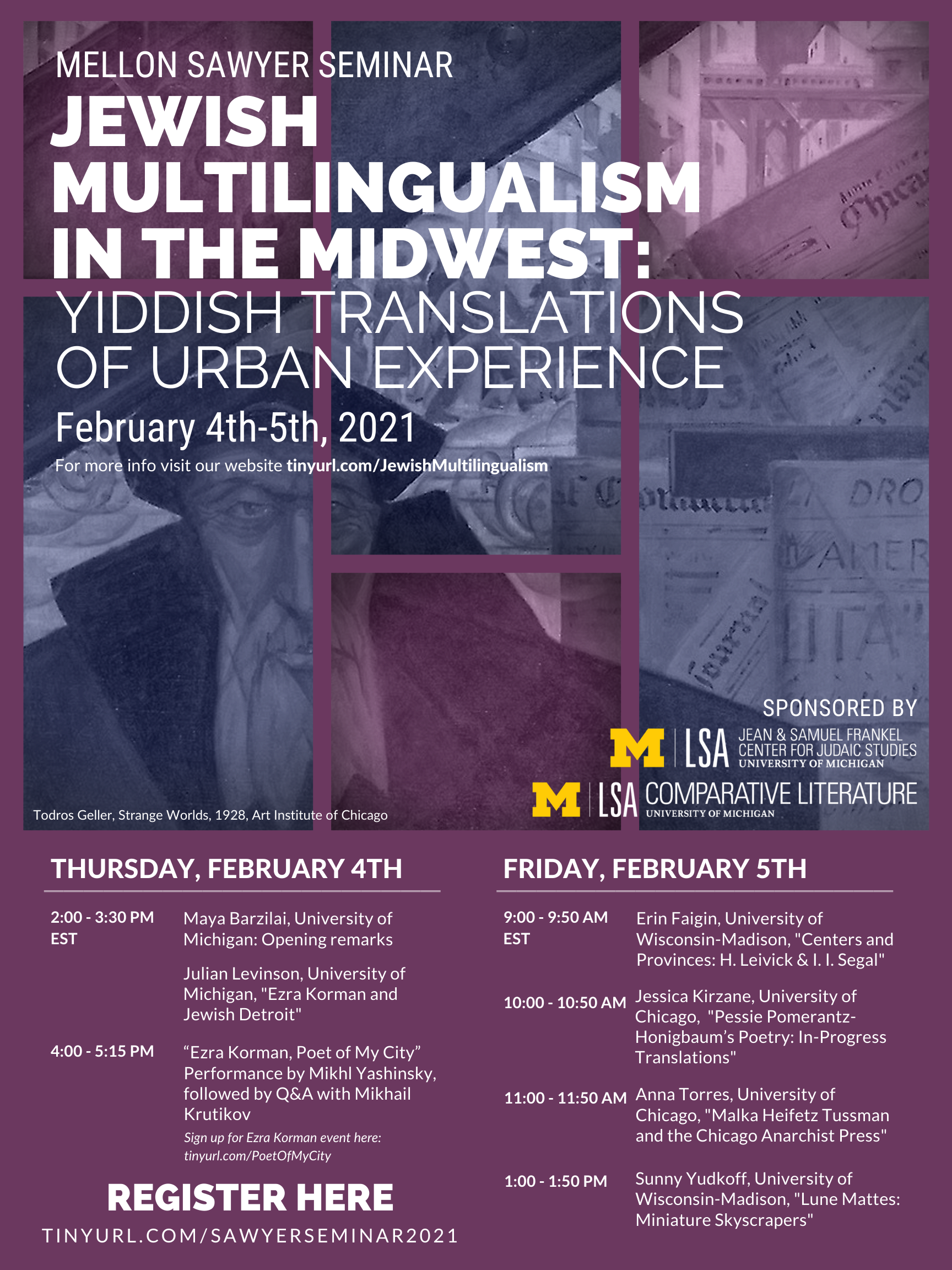 Yiddish Translations of Urban Experience poster