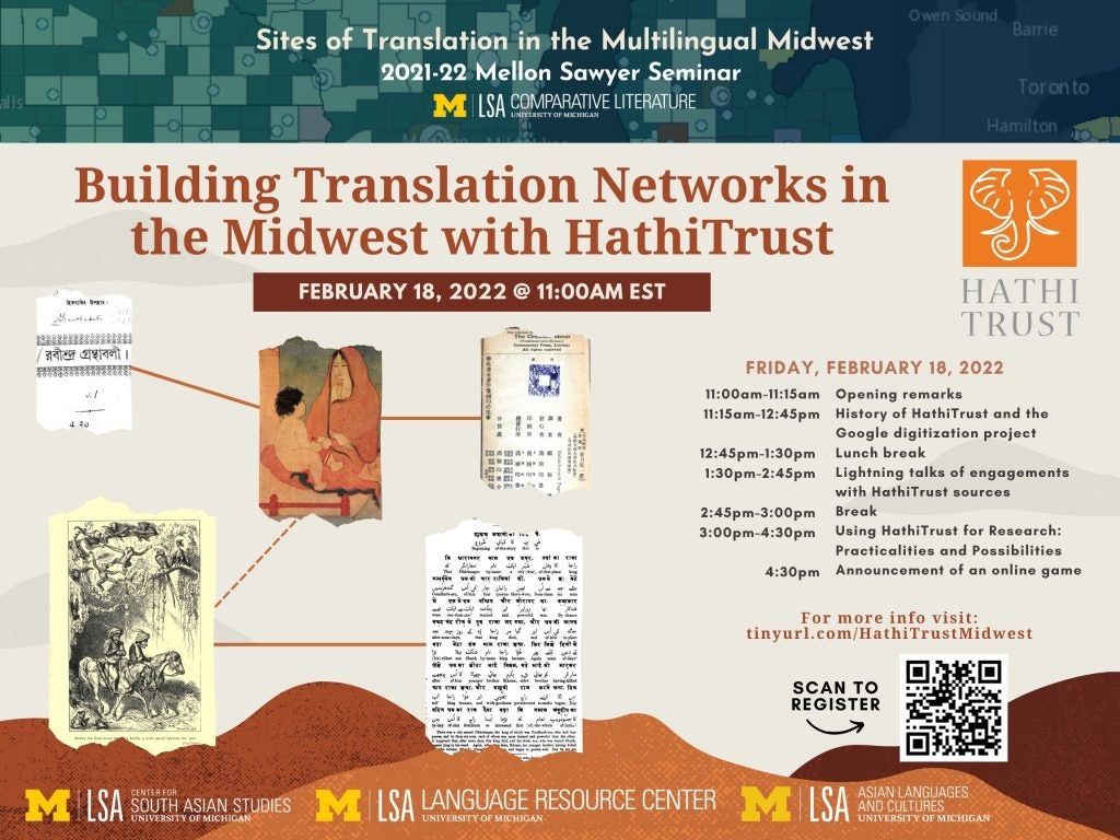 Poster for Building Translation Networks in the Midwest with Hathi Trust