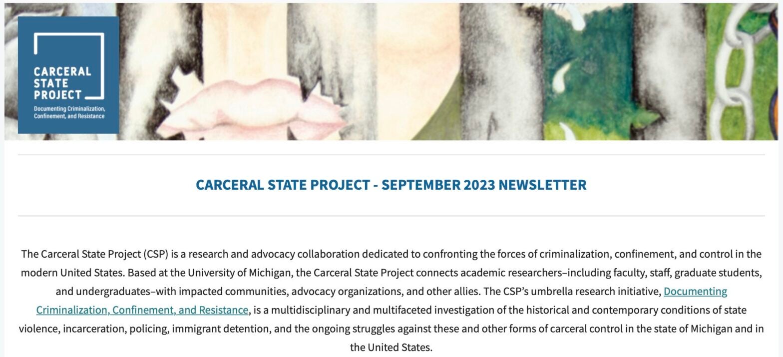 Carceral State Project Newsletter-Sept. 2023
