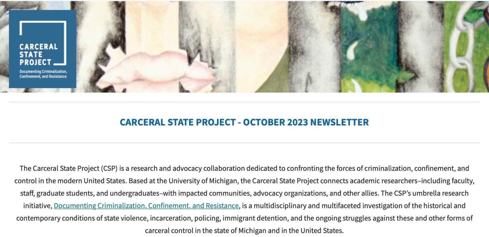 Carceral State Project Newsletter-Oct. 2023