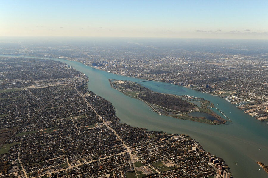 Photo of Arial view of Detroit