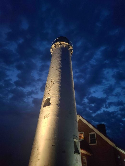 the lighthouse at night