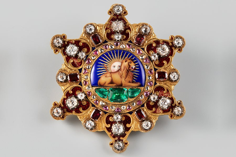 Badge of the Order of the Lion and Sun (shir-o-khorshid), France, ca. 1840–60.
