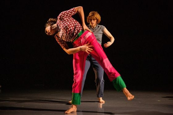 two dancers in motion during BodyStories