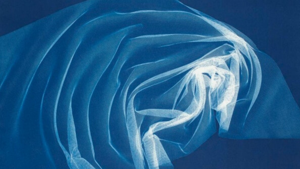 Blue swirl-like stock image