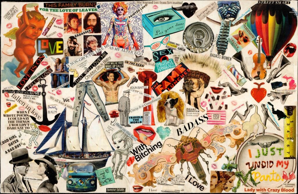 A collage featuring numerous diverse images