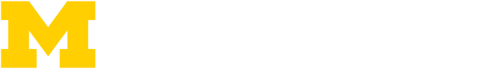 A large yellow block M next to white text that reads: LSA College of Literature, Science, and the Arts, University of Michigan on a dark background.